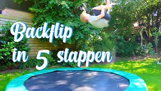 Backflip In 5 Stappen  Backflip Tutorial Trampoline [upl. by Airrotal]