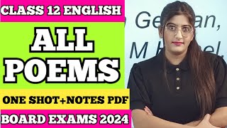 All Poem Class 12 English Board Exam 2024 [upl. by Brottman682]