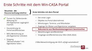 Erste Schritte mit dem WinCASA Portal 05 Dateien aus dem DokumenteNachweismgmt veröffentlichen [upl. by Ydissak]