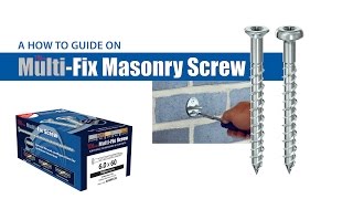 TIMco Multi Fix Masonry Screw  How To Tuesday  Ironmongery Fixing [upl. by Haraz]