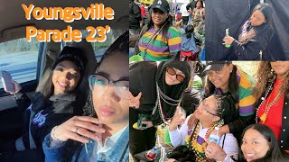 MARDI GRAS VLOG  Youngsville Parade 23’  The Congregation [upl. by Yreme33]