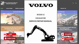 VOLVO EC210 LC EXCAVATOR SERVICE MANUAL [upl. by Rolanda516]