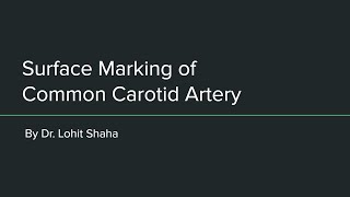 Surface anatomy of carotid arteries and jugular veins DR SAMEH GHAZY [upl. by Atsirak988]