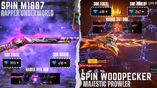 TUTORIAL SPIN RAPPER UNDERWORLD M1887 amp SPIN MAJESTIC PROWLER WOODPECKER  MODAL 1000 DIAMON✨ [upl. by Lareine]