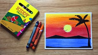 Easy Wax Crayon Drawing for Beginners [upl. by Littlejohn]