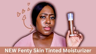 umm😳  new fenty skin tinted moisturizer review • on dark skin  combination skin type [upl. by Myles]