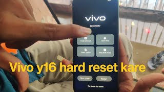 how to hard reset Vivo y16  Vivo y16 hard reset kese kare ma mobaile [upl. by Ennaxor]