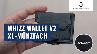 VON HEESEN Whizz Wallet  Slim Wallet mit XL Münzfach CRYPTALLOY® RFIDSchutz 510 Karten schwarz [upl. by Becca888]