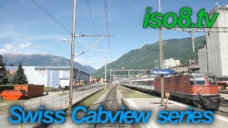 FHD60p CabView  SBB Re44 Switzerland Vol1 Climbing Gotthardpass [upl. by Nulubez]