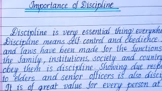 Essay on quotImportance of Disciplinequot EssayEssay writingEnglish writing English essay Eng Teach [upl. by Hluchy]