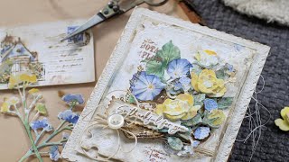 How to Create a Layered Vintage Inspired Card wDawn Woleslagle [upl. by Helbonnah]