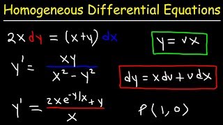 Homogeneous Differential Equations [upl. by Etnahsal]