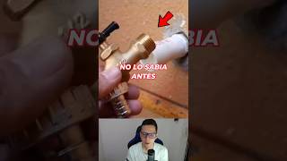 COMO ADAPTAR UNA LLAVE DE AGUA como shortvideos tips ideas albanil trabajo soluciones ok [upl. by Elletnohs]