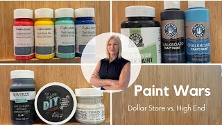 Chalk Paint Dollar Tree Dollar General or highend paint Which is better [upl. by Armitage]