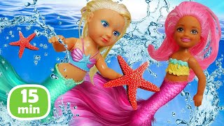 Como atrair a pequena sereia História infantil para meninas com a boneca sereia Melhores episódios [upl. by Essile]