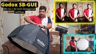 Godox SBGUE 80 cm  32quot REVIEW  Best octagonal soft box with bowens mount  Detail setup guide [upl. by Kenric289]