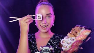 ASMR  Dégustation de sushis au creux de tes oreilles [upl. by Adim]