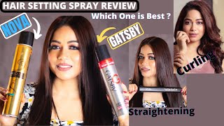 HAIR SETTING SPRAY REVIEW  Hair Fixer Spray for StraighteningCurling and Hair Styling [upl. by Adnamal840]