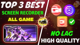 TOP 3 BEST SCREEN RECORDER 🔥 NO LAG HIGH QUALITY 💀 [upl. by Negiam]