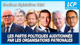 Législatives  les partis politiques auditionnés par les organisations patronales  Évènements [upl. by Parsaye]