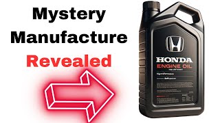 Who Makes Honda Oil The Mystery Manufacture Revealed [upl. by Marigolda]