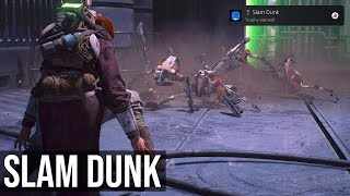 Slam Dunk Trophy  Achievement Slam 5 Enemies With A Single Use Of Slam  Star Wars Jedi Survivor [upl. by Ij]