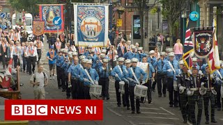 Twelfth of July parades held across Northern Ireland  BBC News NI [upl. by Garreth502]