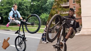 CHEATCODE How he does tricks on a BIKE  LUCKY 6 STBR amp C100 NYC VLOG [upl. by Akenna]