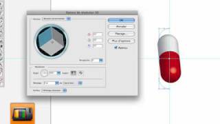 Graphis Channel  formation Ilustrator cs6 cs5 tutoriel  Créer une gélule en 3D [upl. by Borrell211]