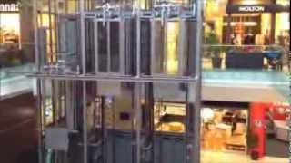 Awesome panoramic ThyssenKrupp liftelevator  Solvay Park shopping center [upl. by Shumway]