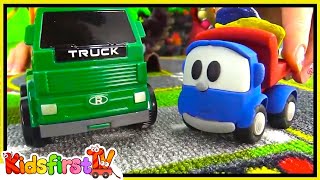 Leo the toy Truck at the construction site Toy videos [upl. by Lednew]