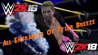 WWE Tyler Breeze Entrance Evolution WWE 2K16  WWE 2K18 [upl. by Hephzipa291]