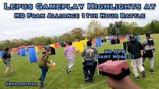 NERF BATTLE Lepus Blaster Gameplay Highlights from Maryland Foam Alliances 11th Hour Battle 2022 [upl. by Ladnik786]