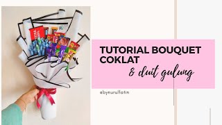 Cara buat bouquet coklat amp duit yang mudah  Nurulfatin Azh [upl. by Loella]