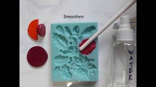 Polymer Clay Tutorial Mold Release Agents Water or Cornstarch Powder [upl. by Etteuqaj592]