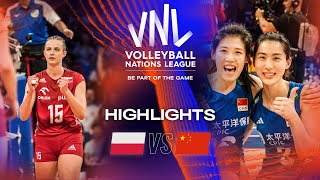 🇵🇱 POL vs 🇨🇳 CHN  Highlights Semi Finals  Womens VNL 2023 [upl. by Broddy]