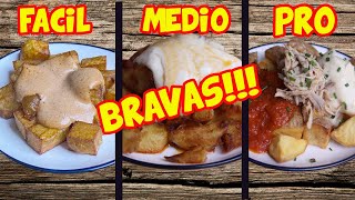 3 RECETAS de PATATAS BRAVAS para ALUCINAR [upl. by Nhojleahcim]