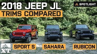 2018 Jeep Wrangler JL Trims Explained  Differences Between Sport Sahara and Rubicon [upl. by Nosredna]