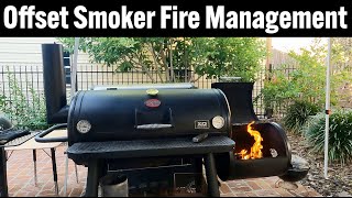 Offset Smoker Fire Management on a Basic Offset Smoker  CharGriller Grand Champ XD [upl. by Bullard]