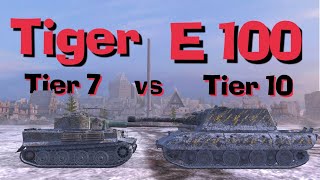 WOT Blitz Can Tiger I Destroy an E 100 [upl. by Ahsuatan]