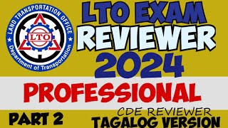 2024 PROFESSIONAL LTO EXAM REVIEWER TAGALOG PART 2 [upl. by Rheinlander489]