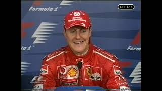 F1 Japan Suzuka 2003 Race Persconferentie RTL5 RTLGP Formule 1 Grand Prix [upl. by Abra]