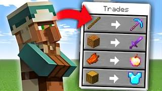 Minecraft but villagers trade OP items [upl. by Ody]