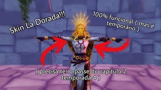 Como jogar com a skin da Orelia  La Dorada  antes da hora  não é fake [upl. by Alanah]