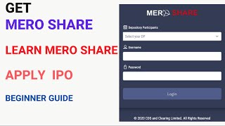 How to open mero share accountlearn mero share apply ipo with meroshare  Begginer guide [upl. by Atineb]