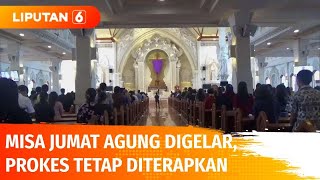 Ibadah Misa di Gereja Katedral Denpasar Dibagi 5 Sesi Untuk 2000 Jemaat  Liputan 6 [upl. by Nico]