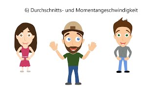 6 Durchschnitts und Momentangeschwindigkeit [upl. by Yssac]