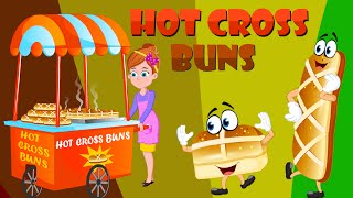 Hot Cross Buns  FlickBox Nursery Rhymes and Kids Songs  English Lyrics [upl. by Cranston]