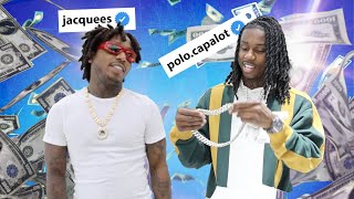 POLO G runs into JACQUEES dropping BAG at JEWELRY UNLIMITED [upl. by Pressey530]