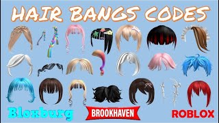 Hair Bangs Codes amp Links for Girls amp Boys  Brookhaven Bloxburg Berry Avenue  ROBLOX [upl. by Am]